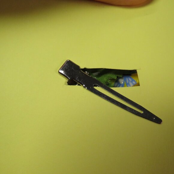 Yellow Rose soft Corsage Glittered with Clip 7.5x4 Spring Hat Attachment - Picture 6 of 7